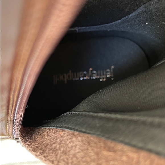 Jeffrey Campbell Hot Lava Boots Burgundy Coffee Brown Square Toe Knee High - Picture 10 of 10